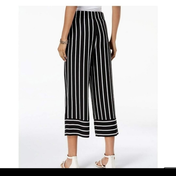 INC Women's Striped Pants size L black and white NWT - Picture 2 of 7
